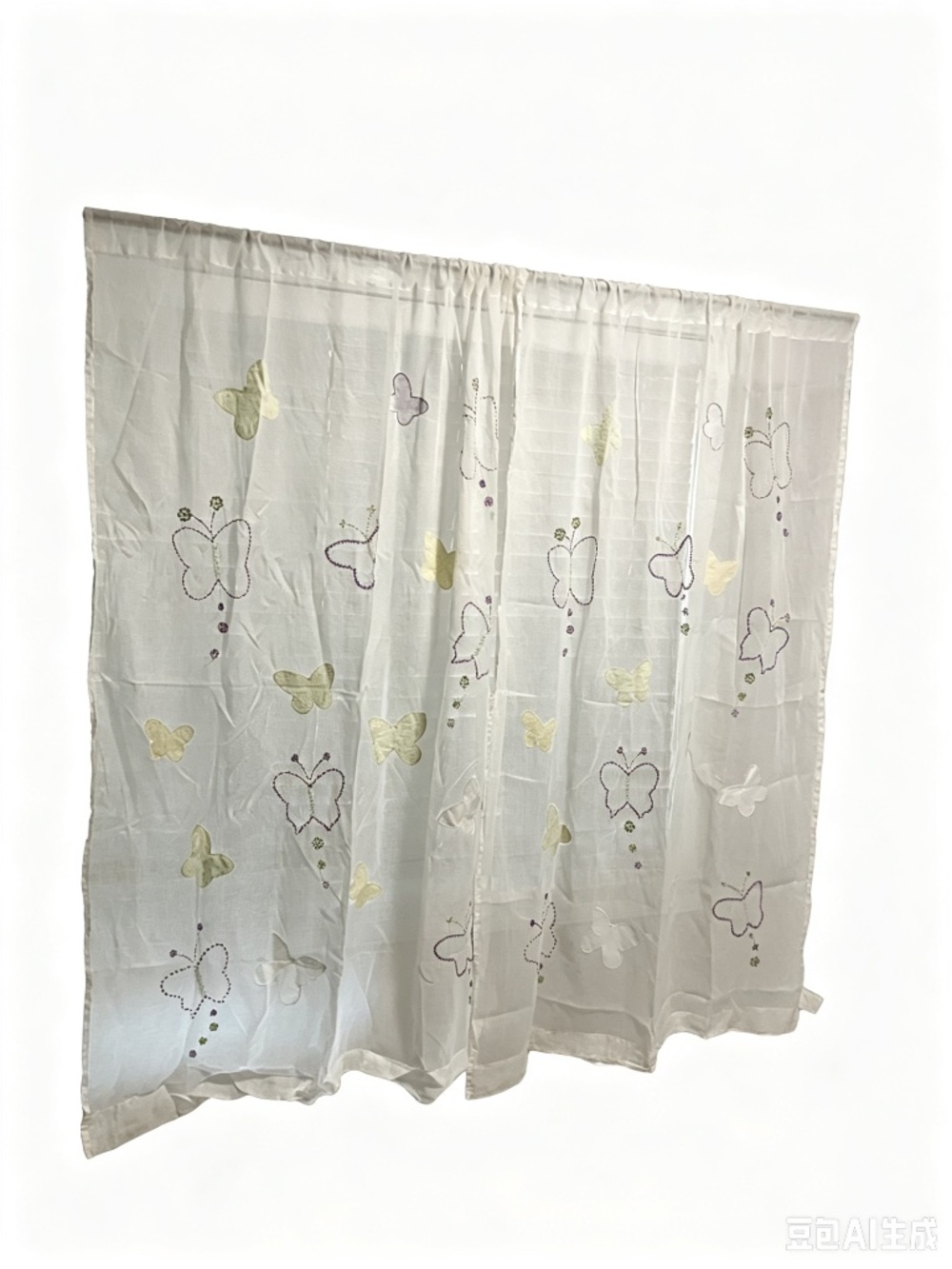 Pottery Barn Kids Butterfly Embroidered 2 Curtain Panels 40x59 | 100% Cotton